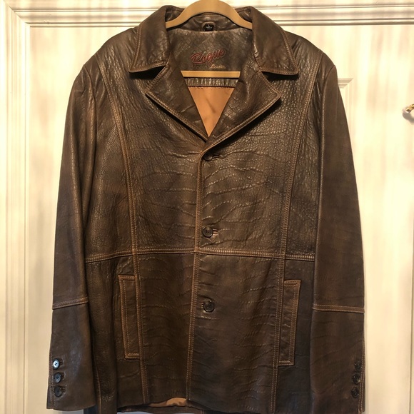 Rogue Other - Rogue brown distressed leather coat mens L